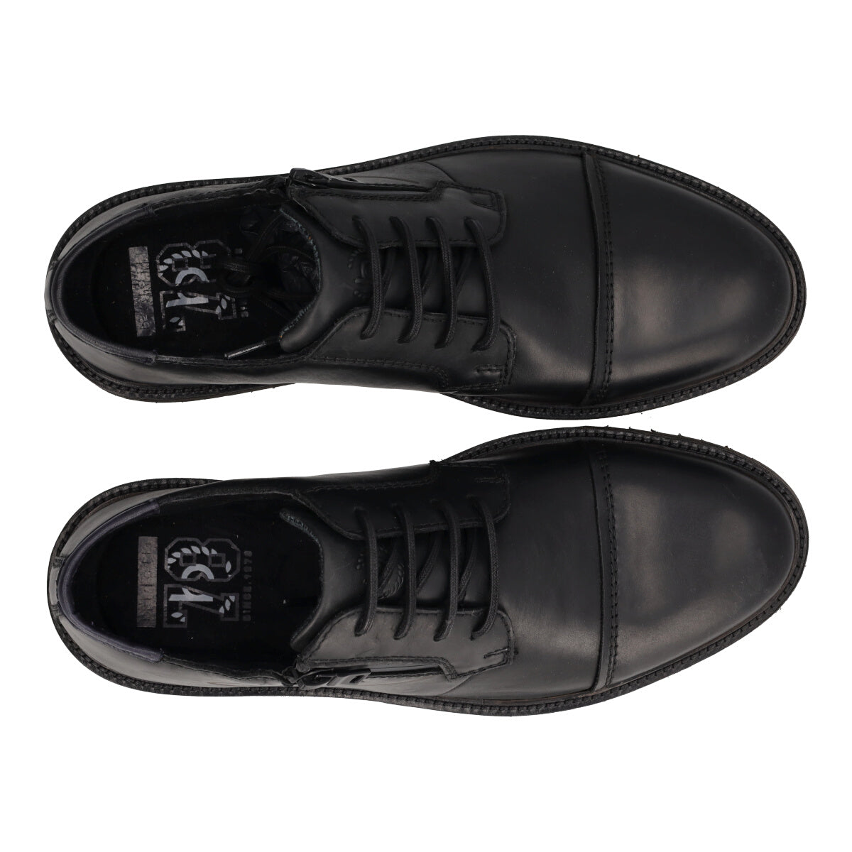 Stringate Uomo Nere in Pelle