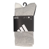 C ESS CRW 3P Calze Unisex Bianche, Nere e Grigie