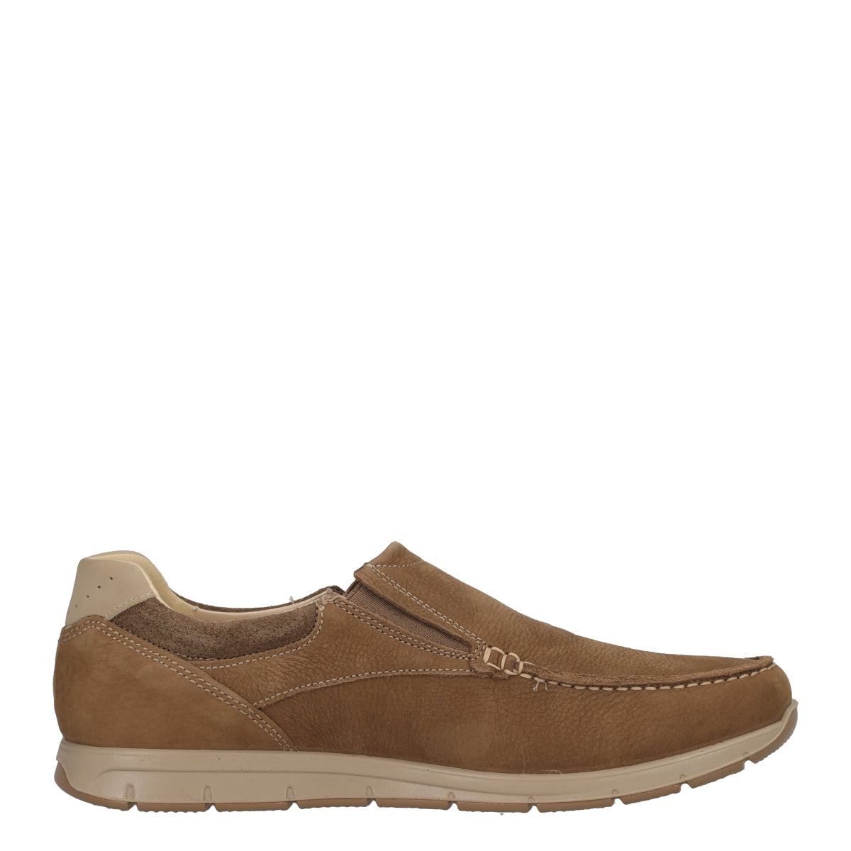 SANDERO Mocassino Comfort Uomo Taupe in Pelle