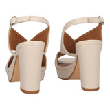 Sandali con Tacco Donna Beige