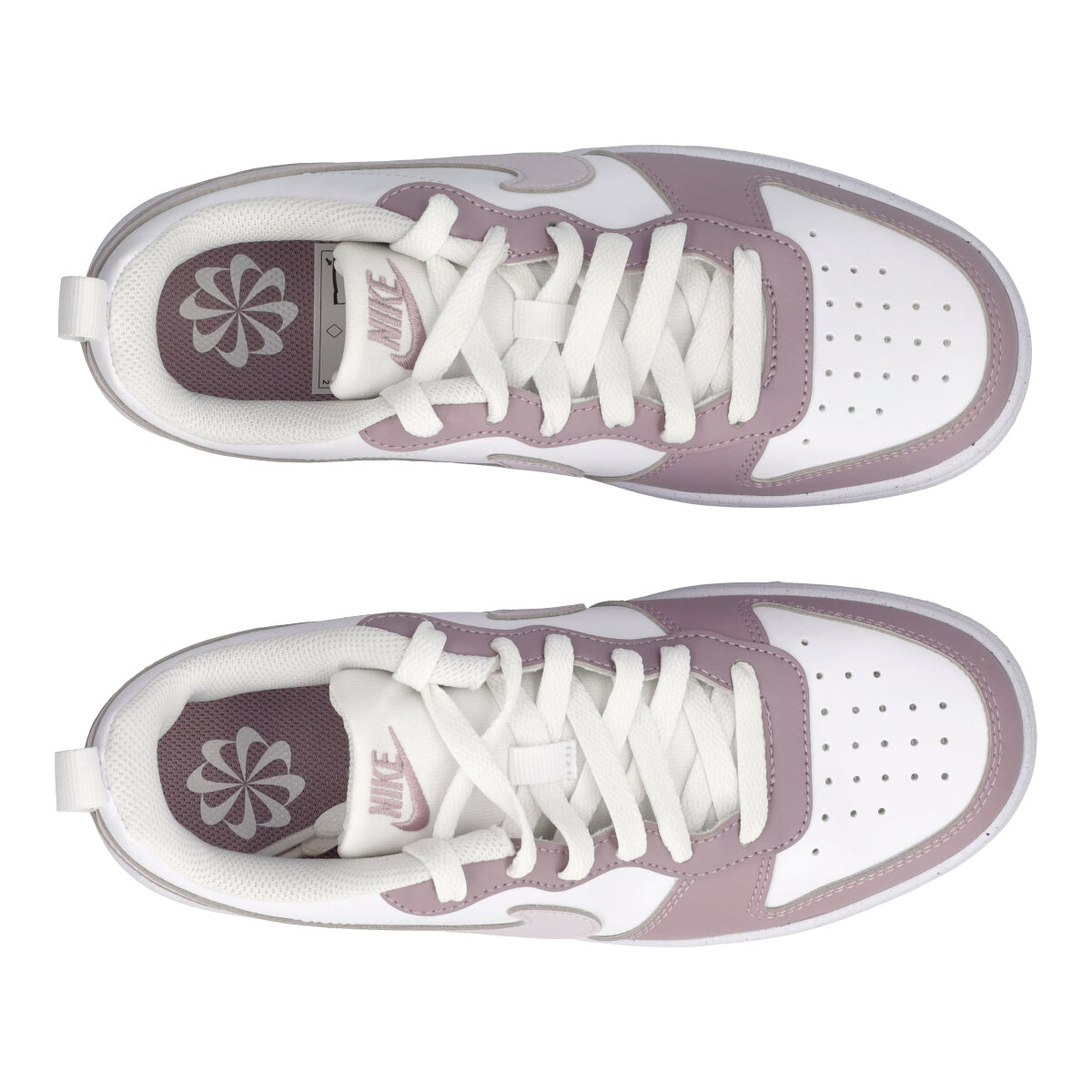 JR COURT BOROUGH LOW RECRAFT G Sneakers Junior Bianche e Malva