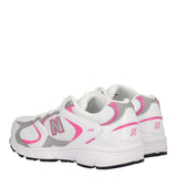 408 Sneakers Bambina Bianche e Rosa