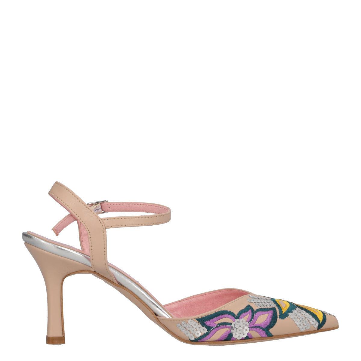 Sandali con Tacco Donna Beige