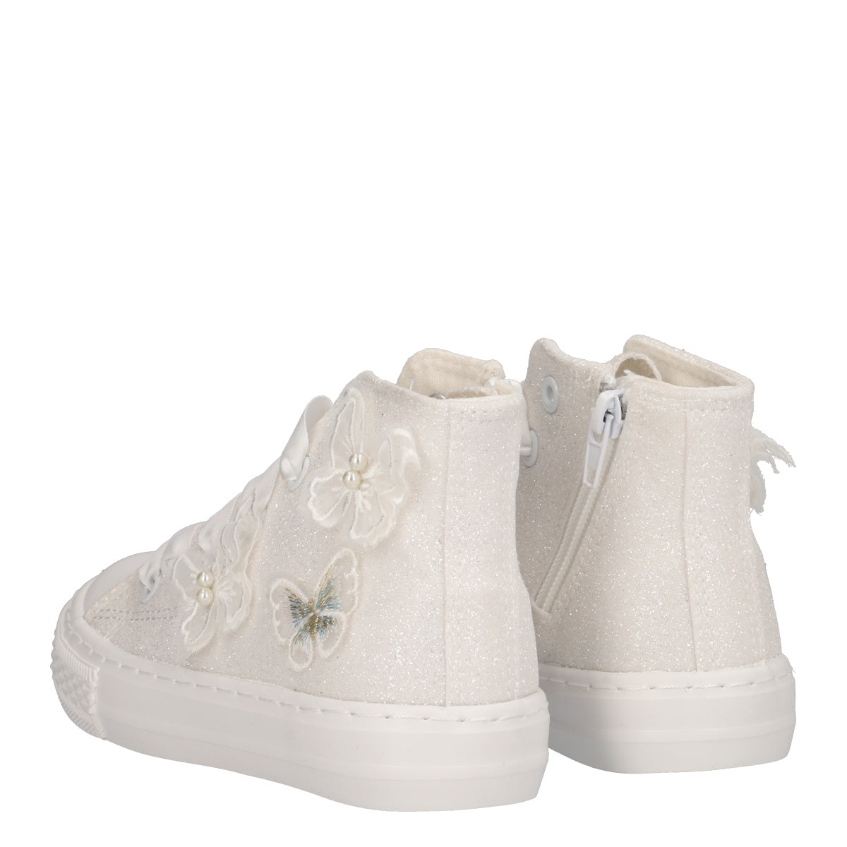 Sneakers Alte Bambina Bianche