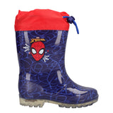 Stivali go & pvc da Pioggia Bambino Blu - Spiderman - con Luci