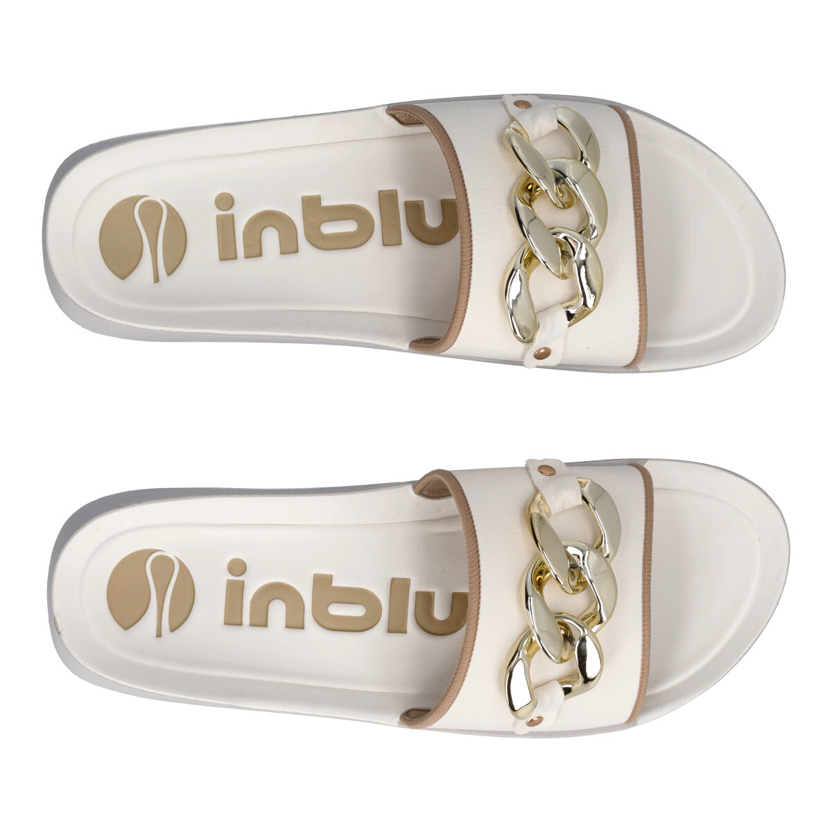 Ciabatte Donna Bianche e Oro