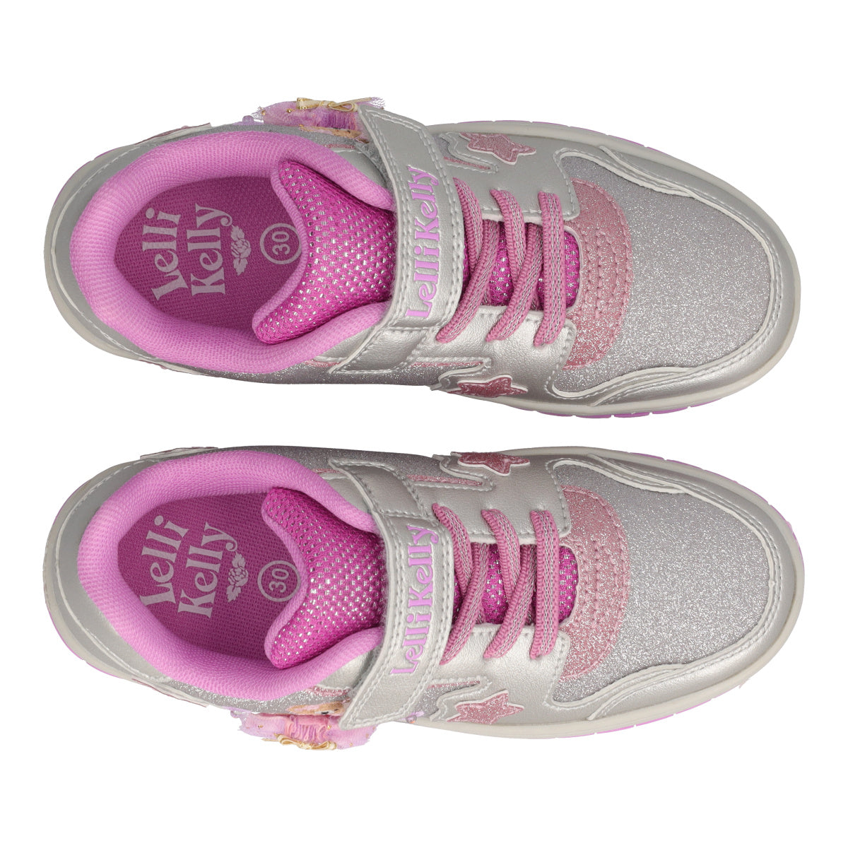 MILLE STELLE Sneakers Bambina Argento con Luci