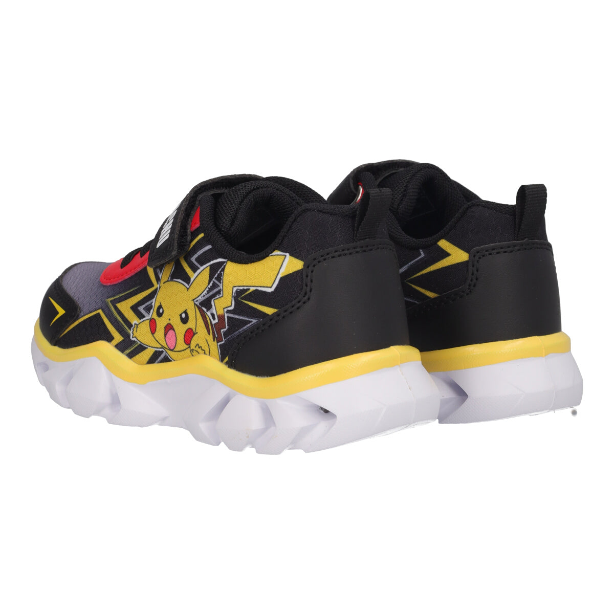 Sneakers Bambini Nere, Gialle e Rosse, Pokémon con Luci
