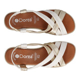 Sandali Donna Oro e Bianchi