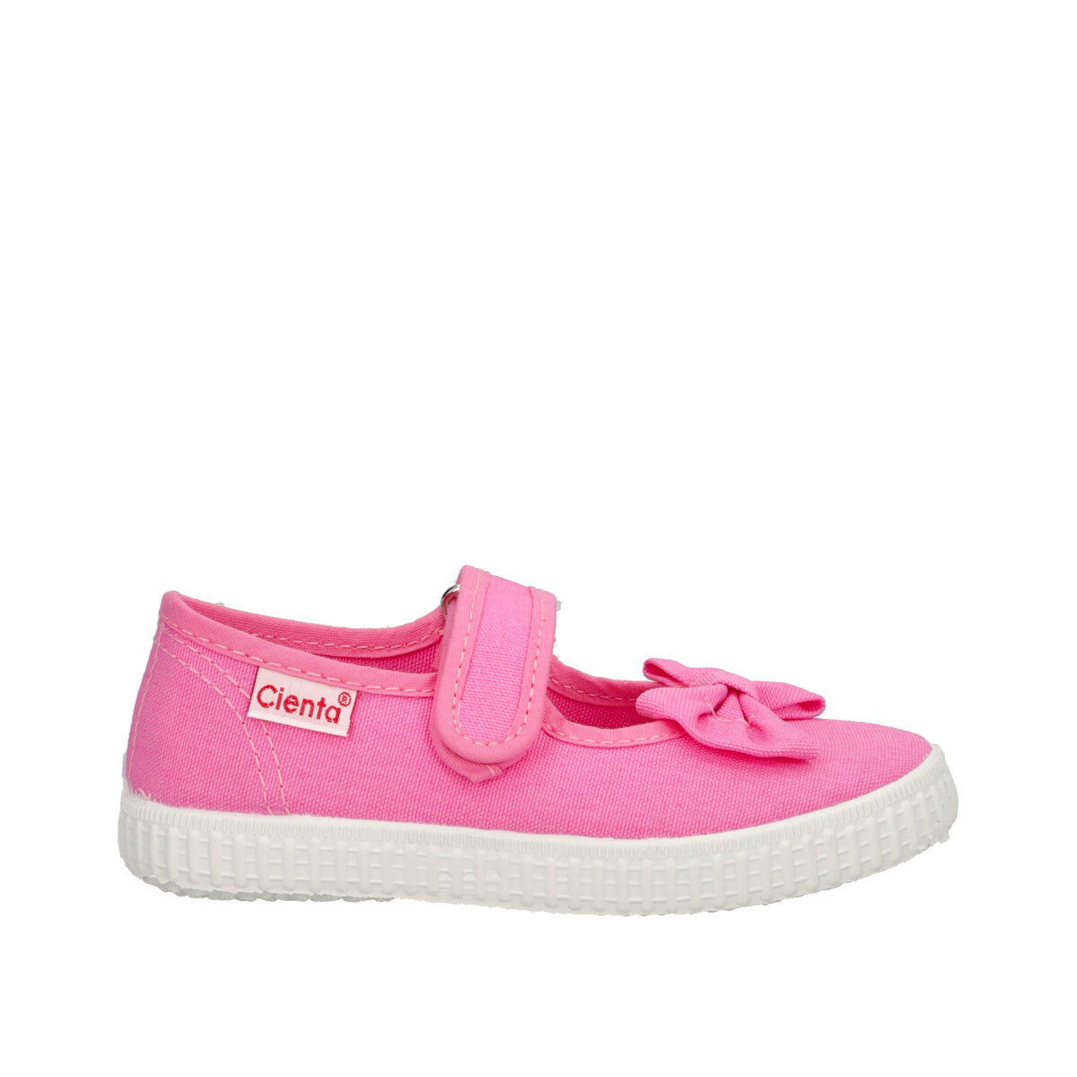 Scarpe Ballerina Per Bambina Cienta – Rosso, Tela E Gomma, Chiusura A Strappo, Suola Piatta, Comode E Classiche