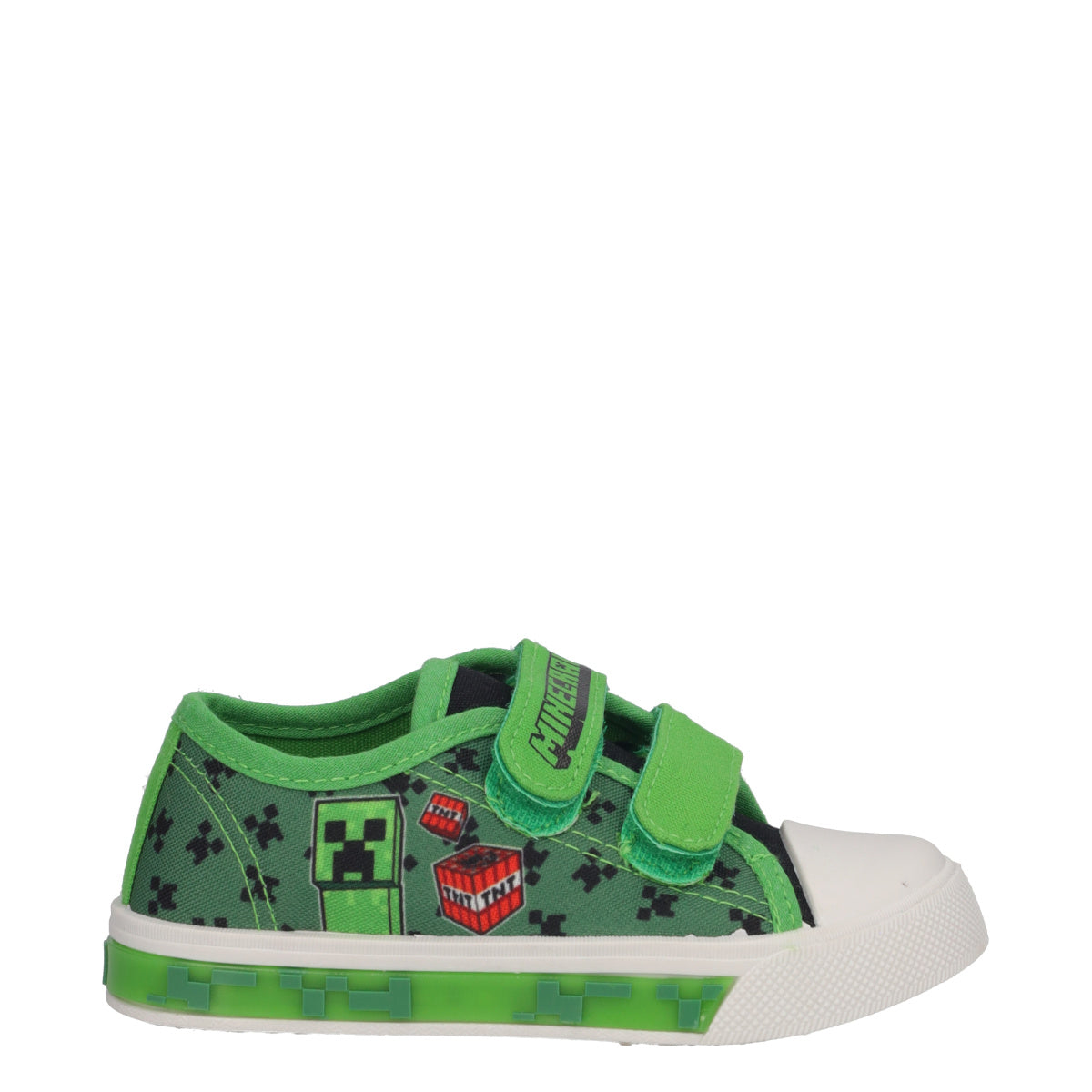 Sneakers Bambino Minecraft Verdi con Luci
