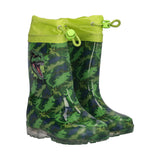 Stivali go & pvc BAMBINI Stivali da Pioggia Verdi con Luci