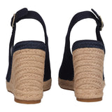 FLAG HIGH WEDGE ESPAD SLINGBAC Zeppe Donna Blu