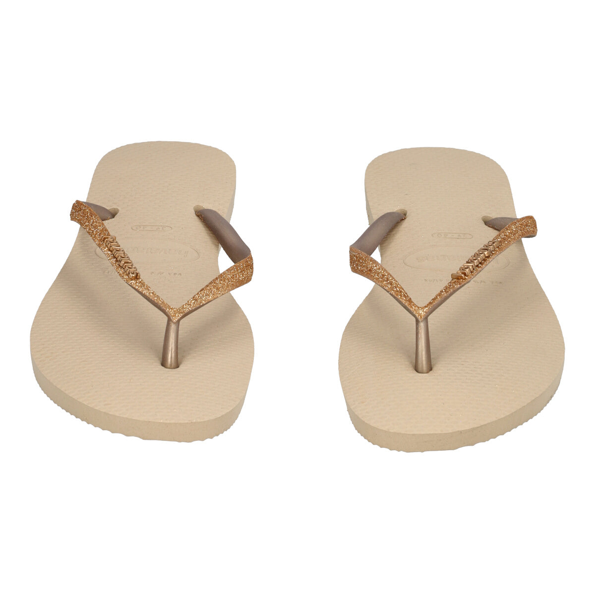 SLIM GLITTER II Infradito Donna Beige