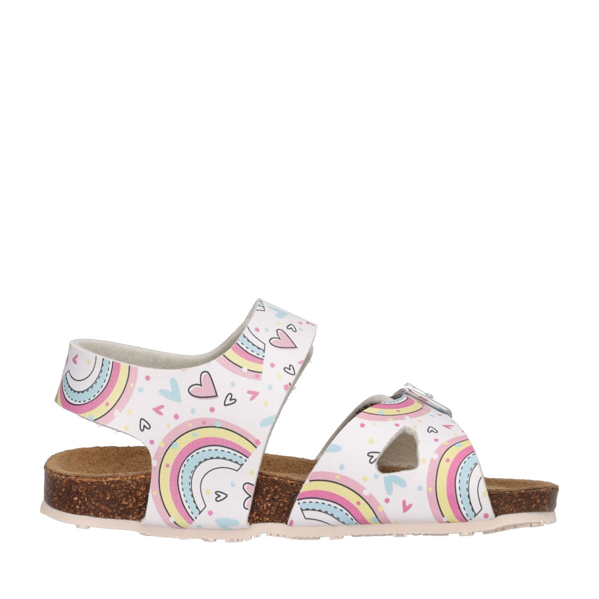 AFRE Sandali Bambina Bianchi e Arcobaleni