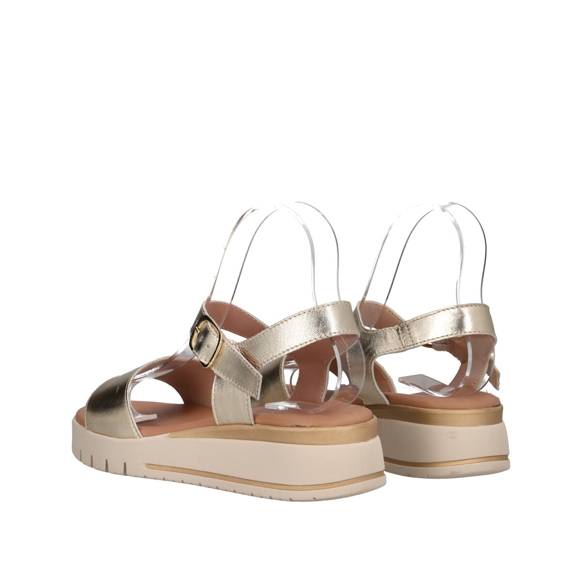 Sandali Donna Platino Laminato