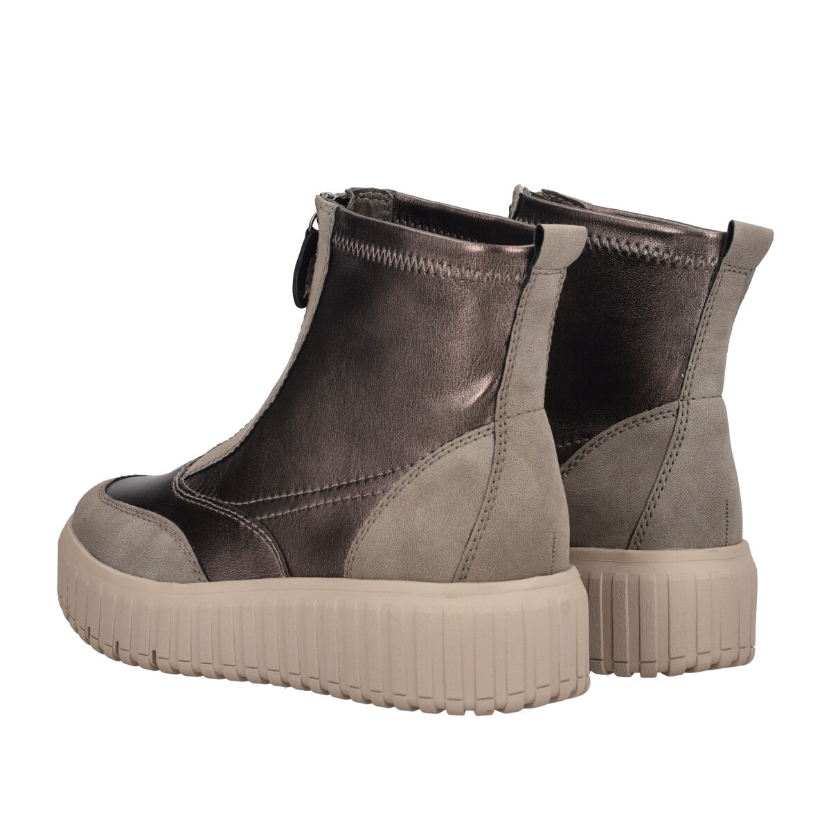 Stivaletti Donna Grigi Metallizzati