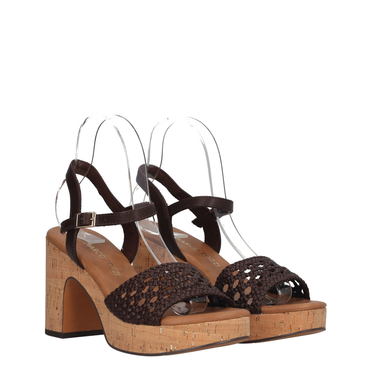 Sandali con Tacco Donna Marroni
