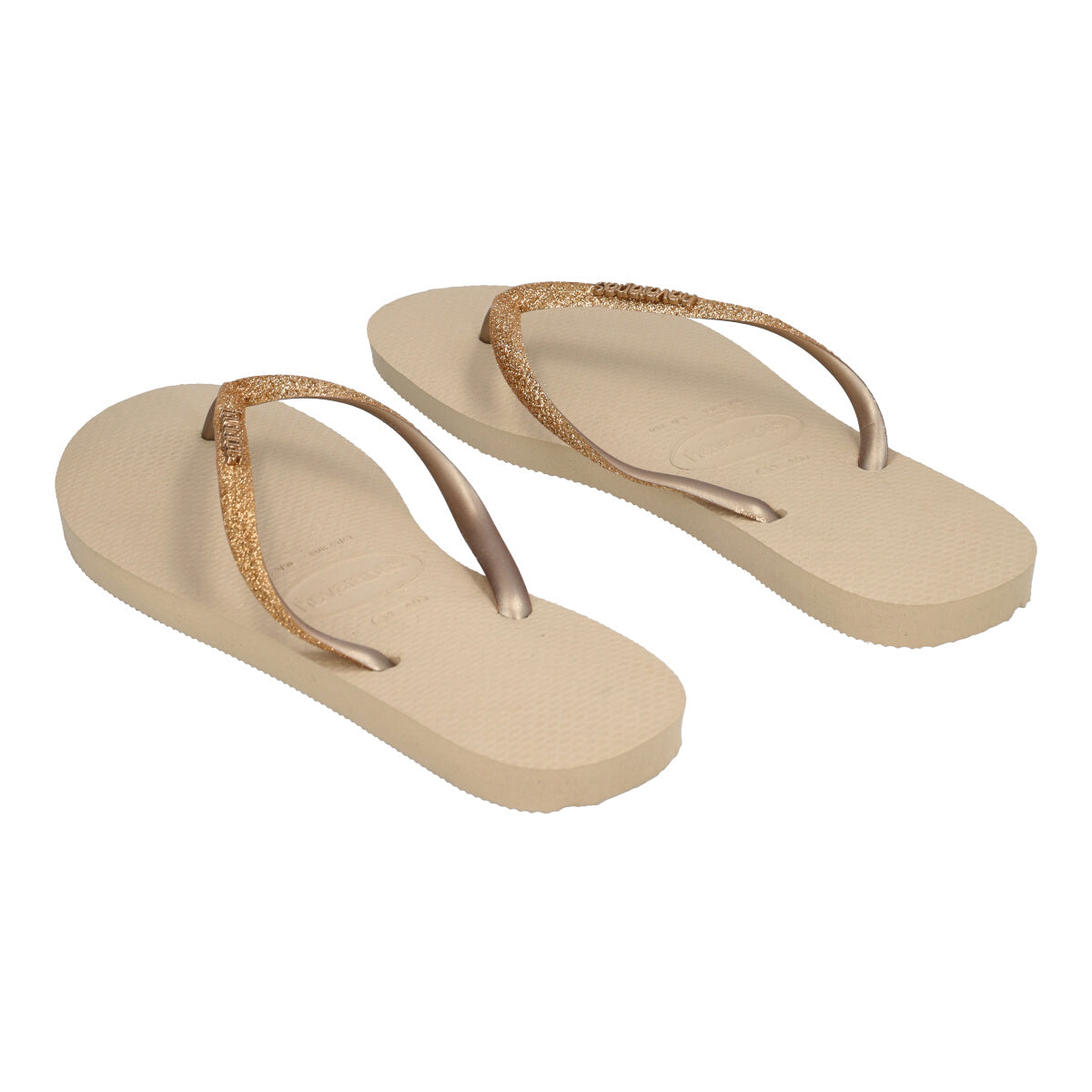 SLIM GLITTER II Infradito Donna Beige