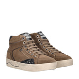 Sneakers Alta Donna Taupe con Rialzo interno