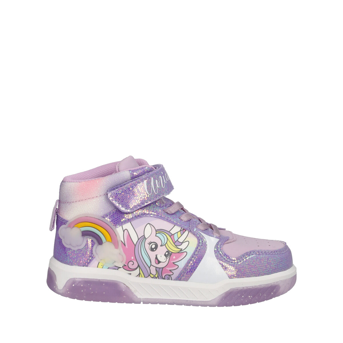 Sneakers Donna Lilla Unicorn con Luci