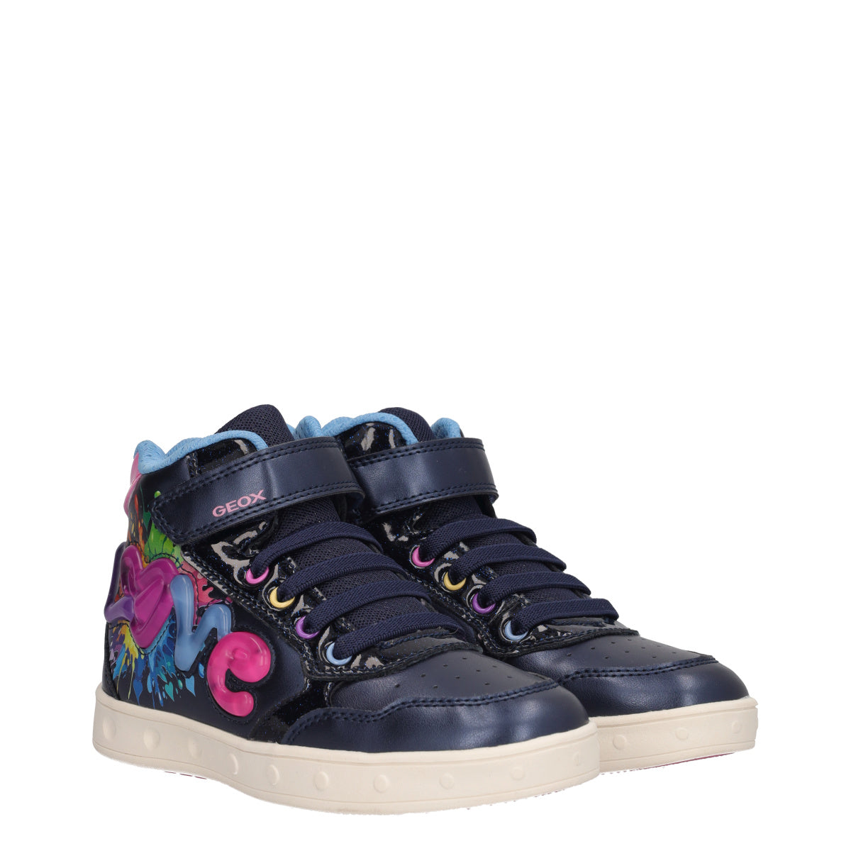SKYLIN Sneakers Alte Blu - Con Luci