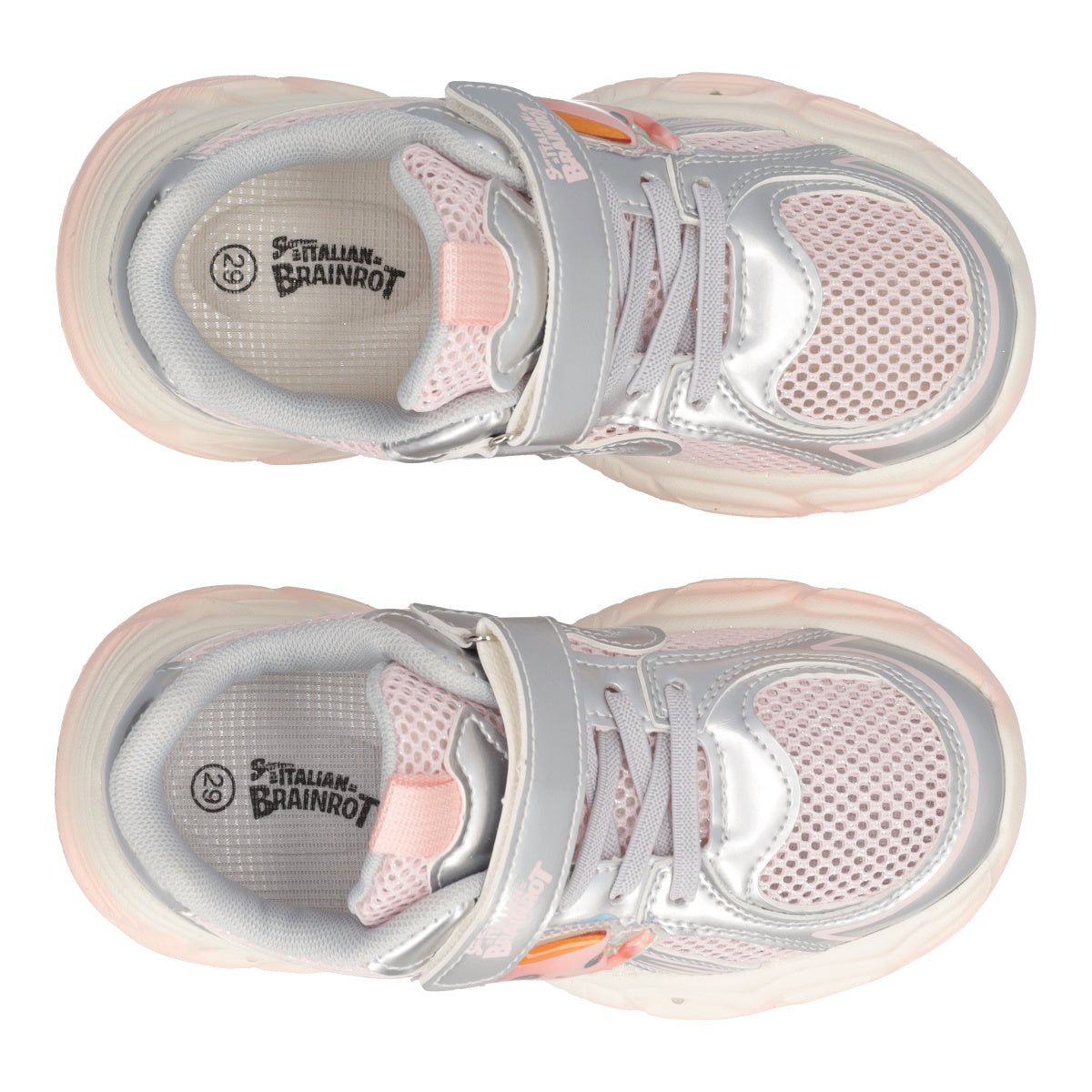 Sneakers Bambina Argento con Luci