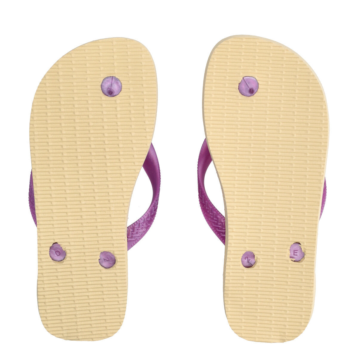 KIDS FLORES Infradito Bambina Beige e Lilla con Fiori