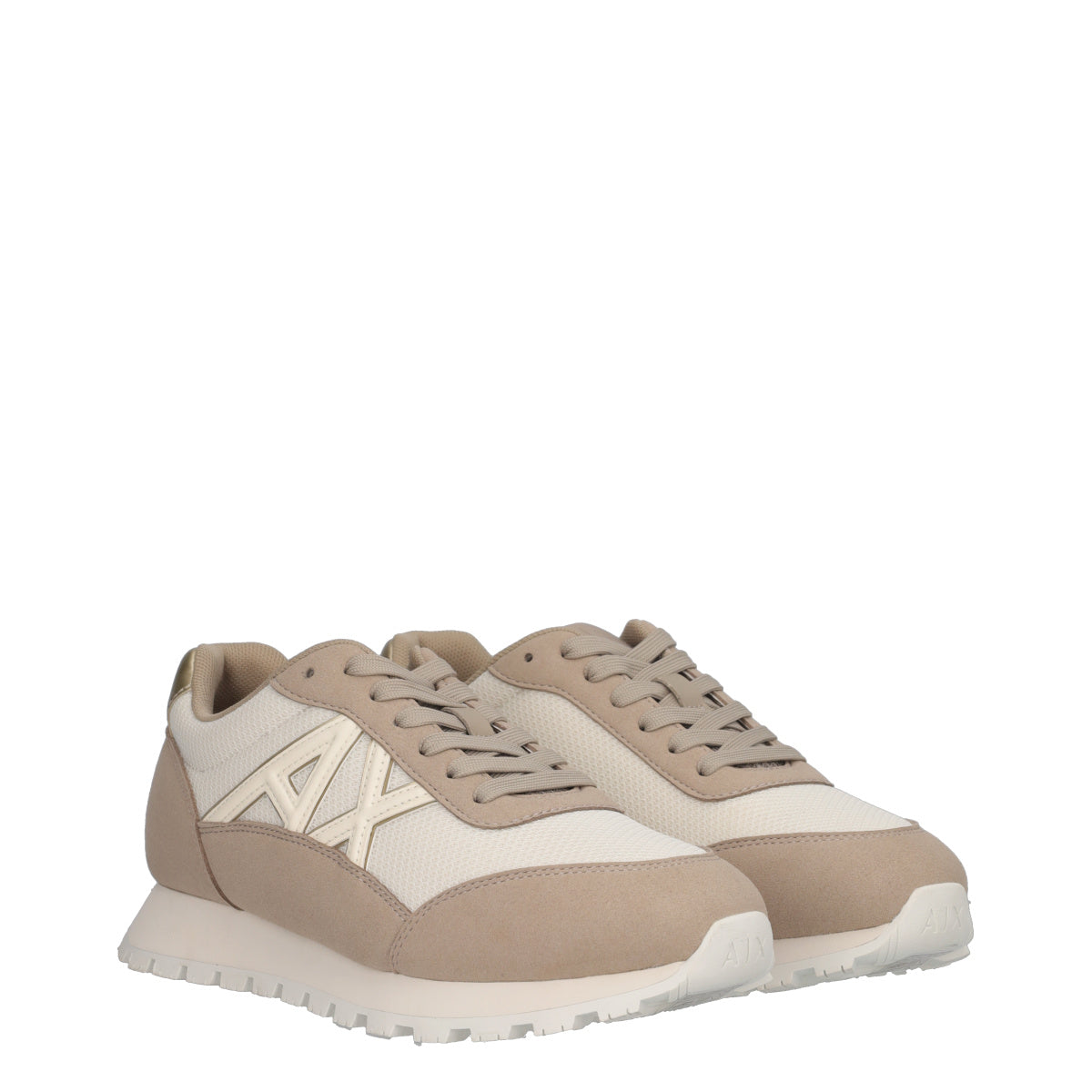 AF19388 Sneakers Donna Bianche e Sabbia