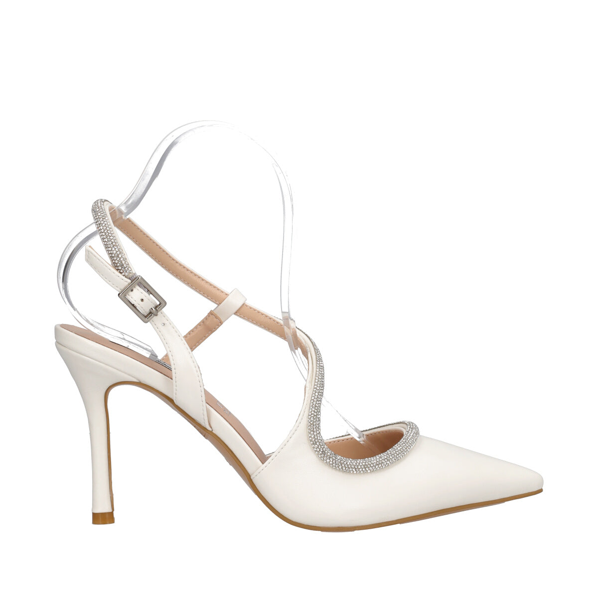 Scarpe Ballerine Queen Helena Con Cinturino - Tacco Basso 3cm, Pelle Sintetica