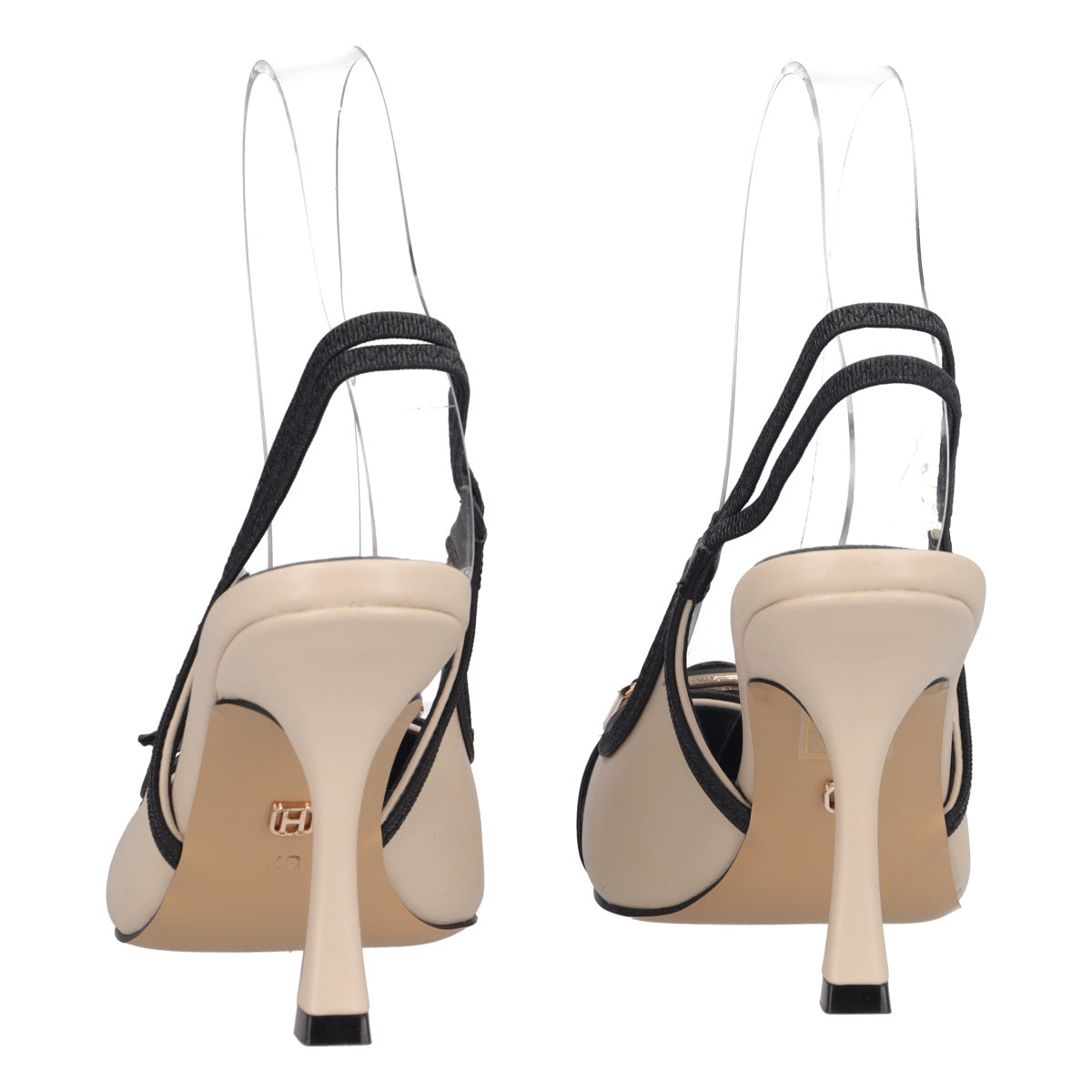 Slingback Donna Beige e Nere