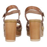 Sandali con Tacco Donna Beige