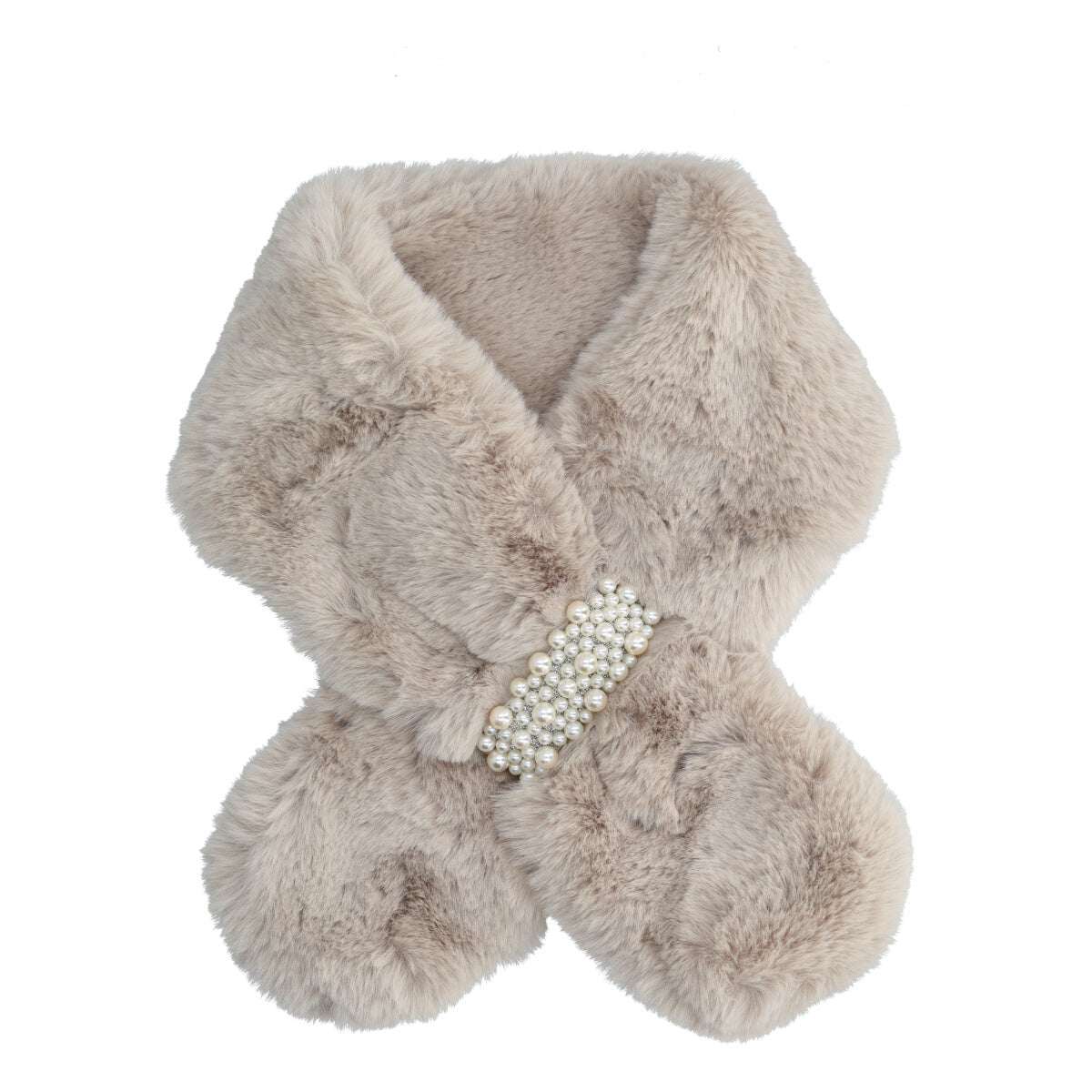 Scaldacollo pelliccia Donna Beige