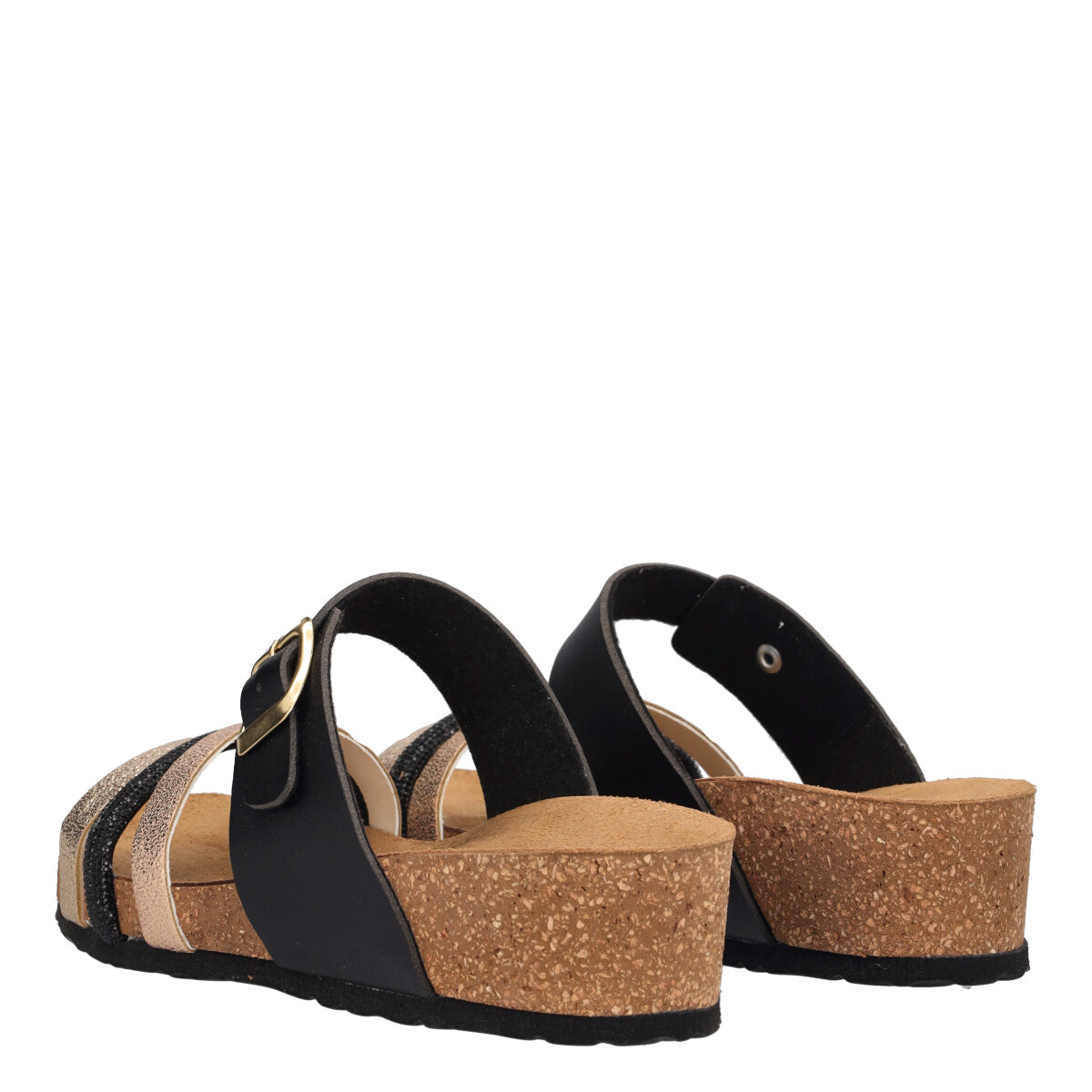 Ciabatte Donna Nere, Oro Rosa e Oro Giallo