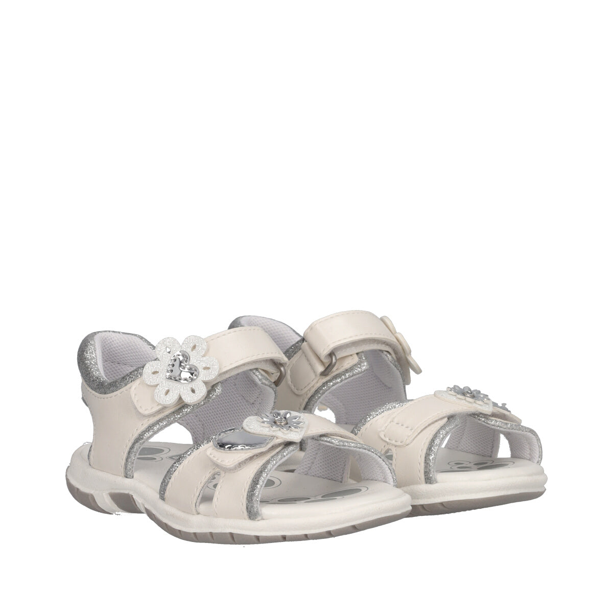 FORESTA Sandali Bambina Bianche e Argento