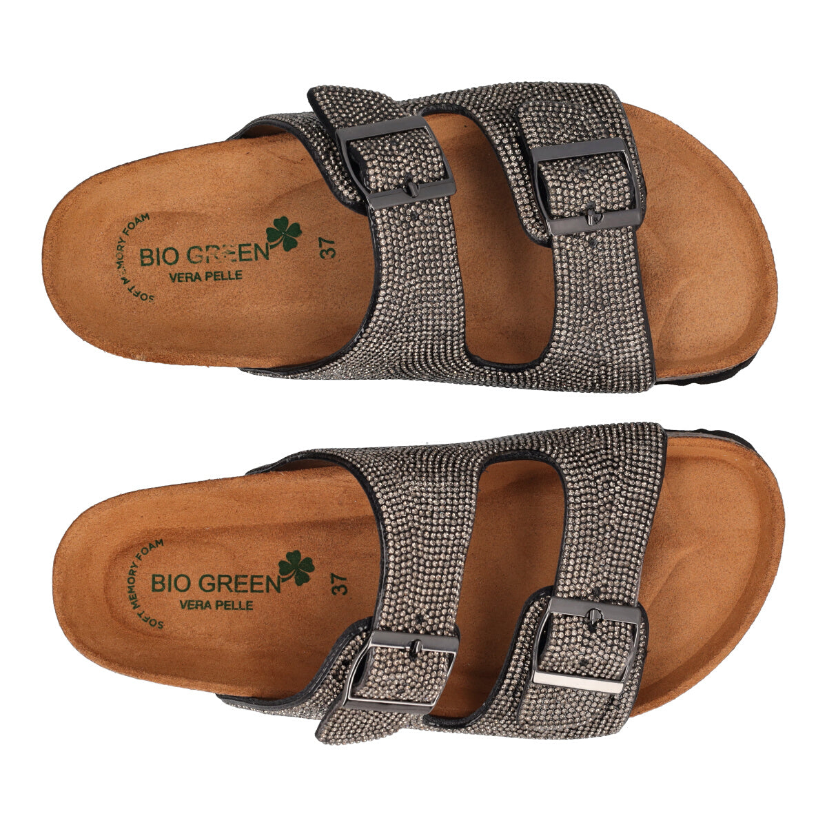 Ciabatte Donna Nere con Cristalli