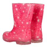 WOSH -  Stivali da Pioggia Bambina Fuxia con Luci!