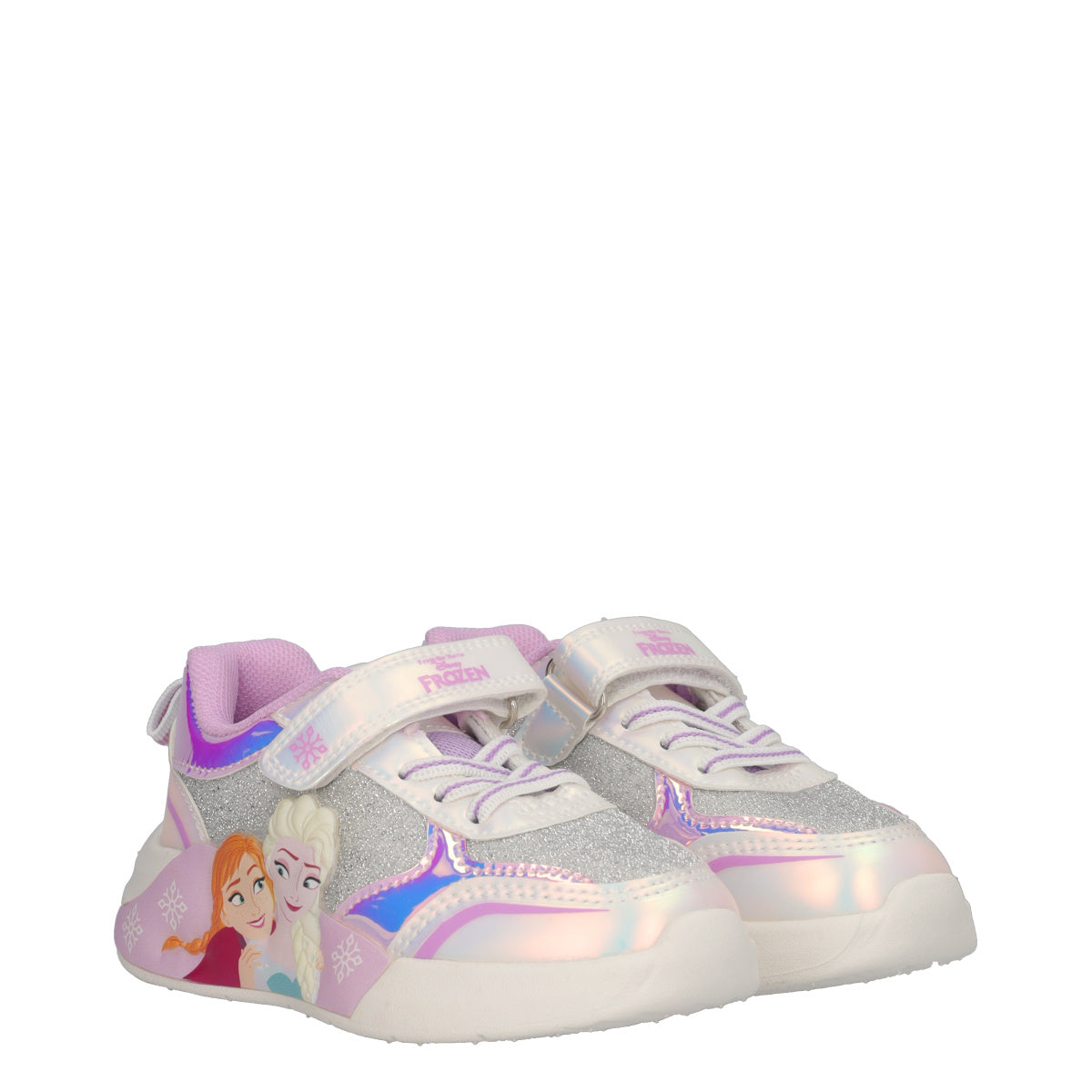 Sneakers Bambina Argento Frozen con Luci