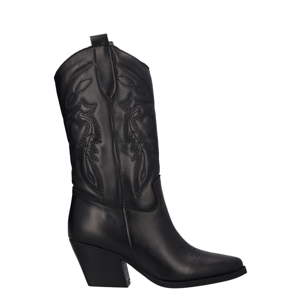 Stivali Texani Donna Neri in Pelle