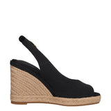 FLAG HIGH WEDGE ESPAD SLINGBAC Zeppe Donna Nere