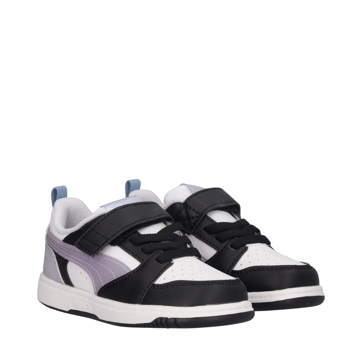 REBOUND V6 LO Sneakers Bambina Lilla Metallizzato, Nere e Bianche