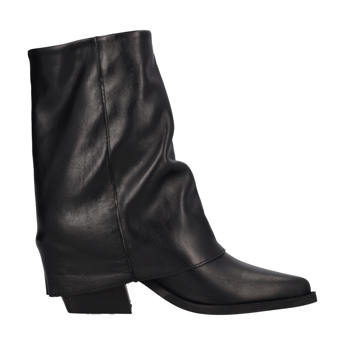 Stivaletti Donna Neri Texani in Pelle