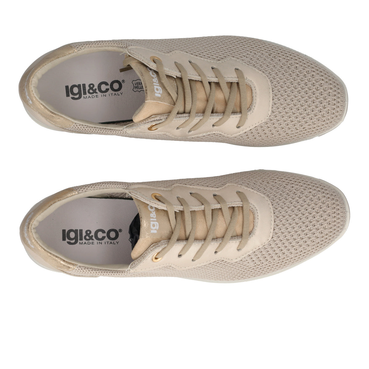 ELLEN Sneakers Donna Crema e Oro
