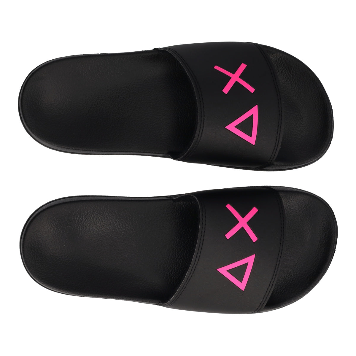 SLIPPERS LOGO Ciabatte Donna Nere e Fuxia