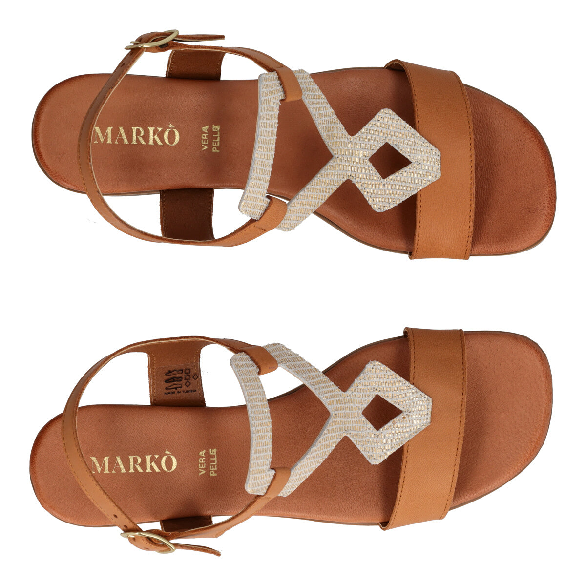 Sandali Donna Beige e Platino