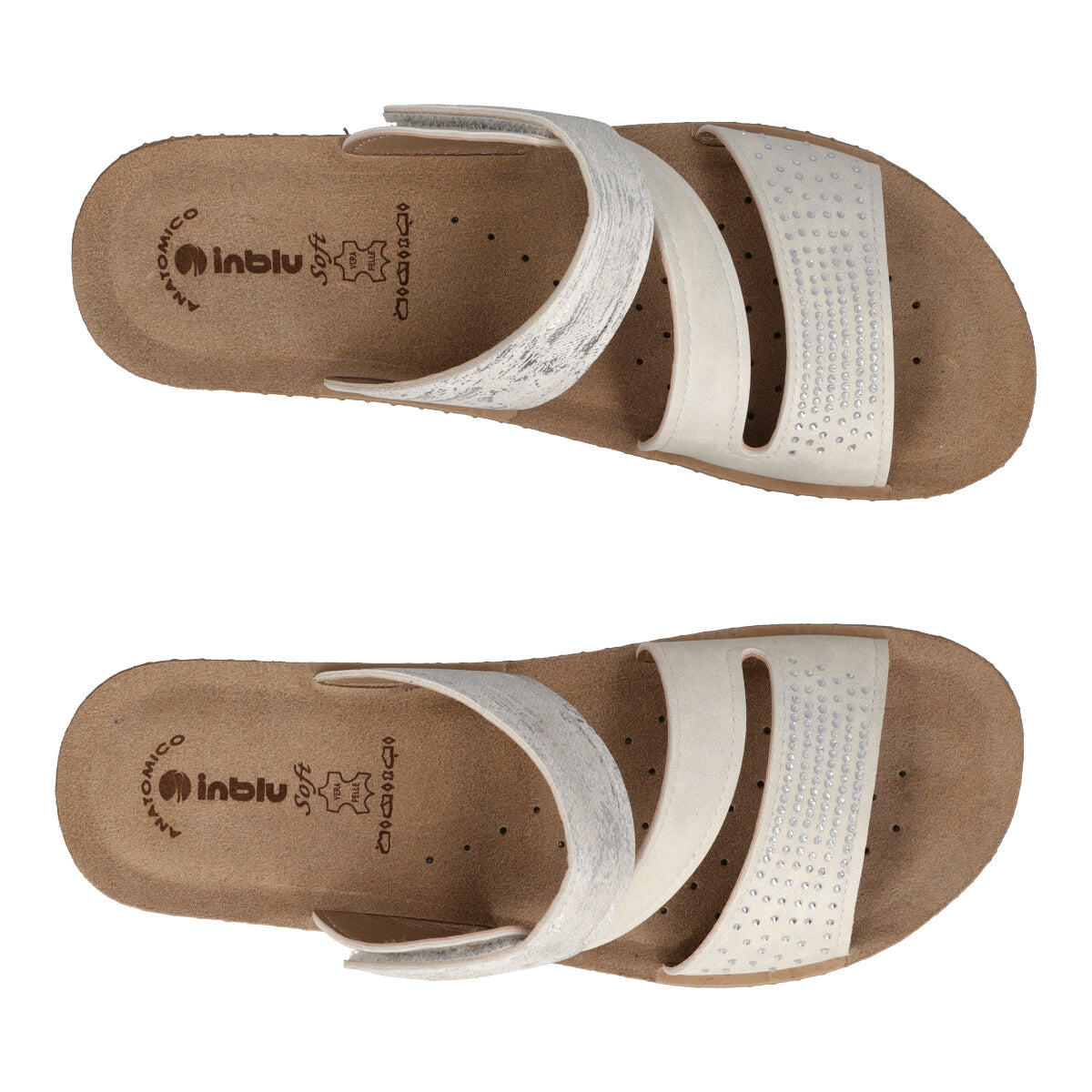 Ciabatte Donna Bianche e Argento