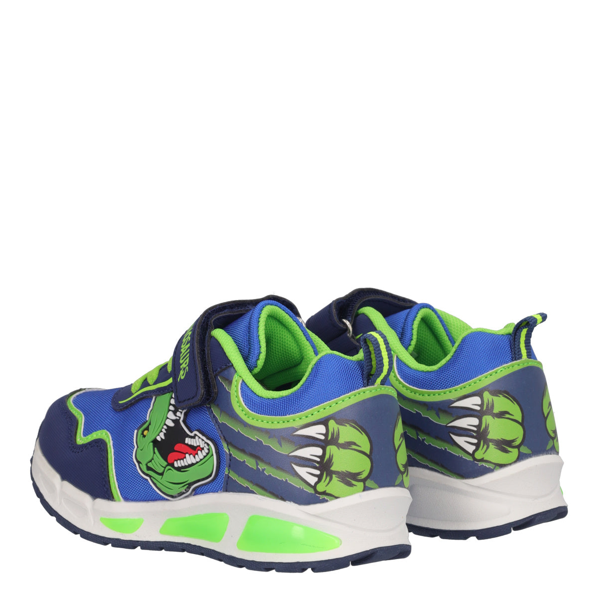 Sneakers Bambino Dinosaur Blu con Luci
