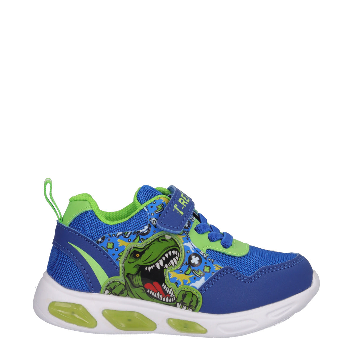 Sneakers Bambino Dinosaur Blu con Luci