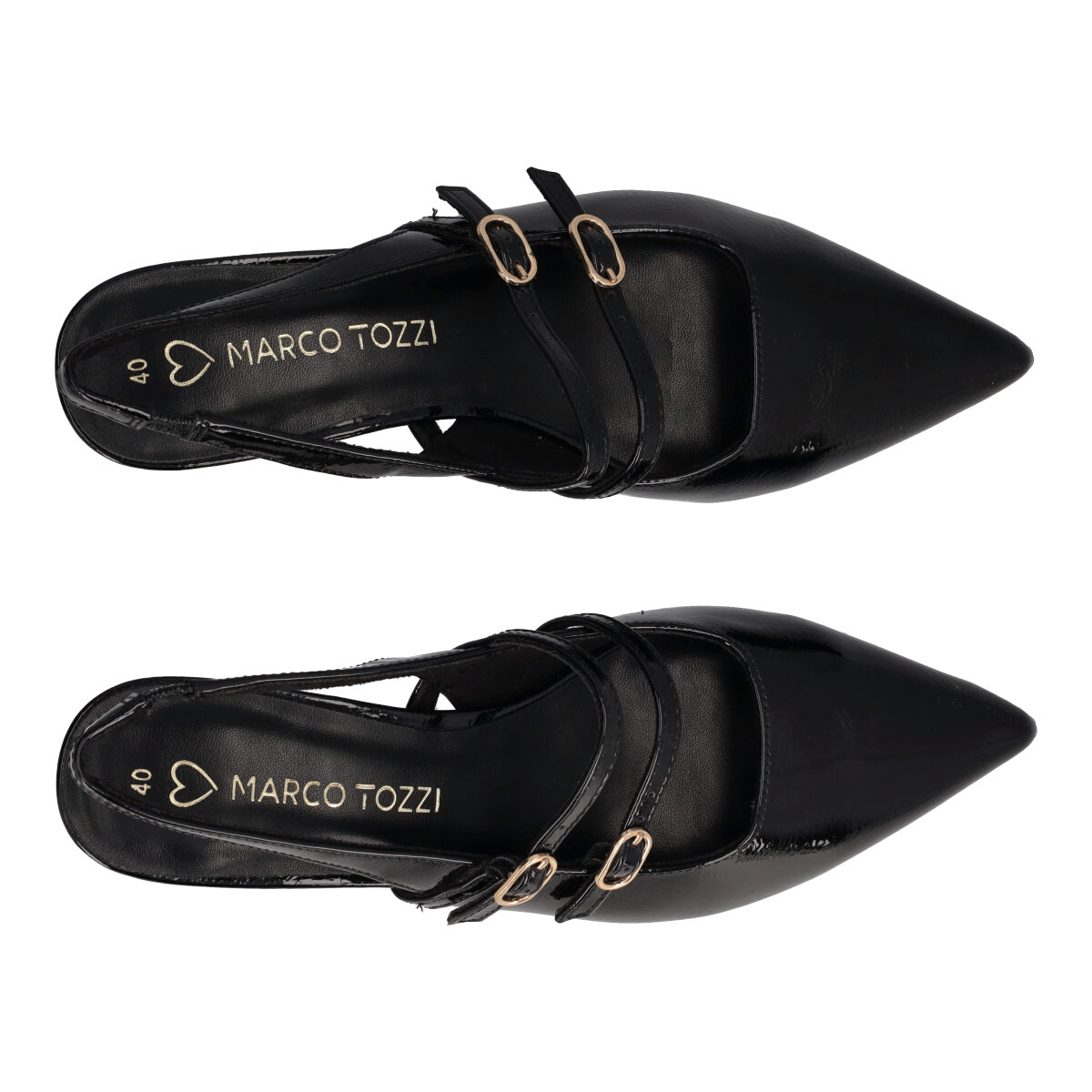 Slingback Donna Nere Lucide