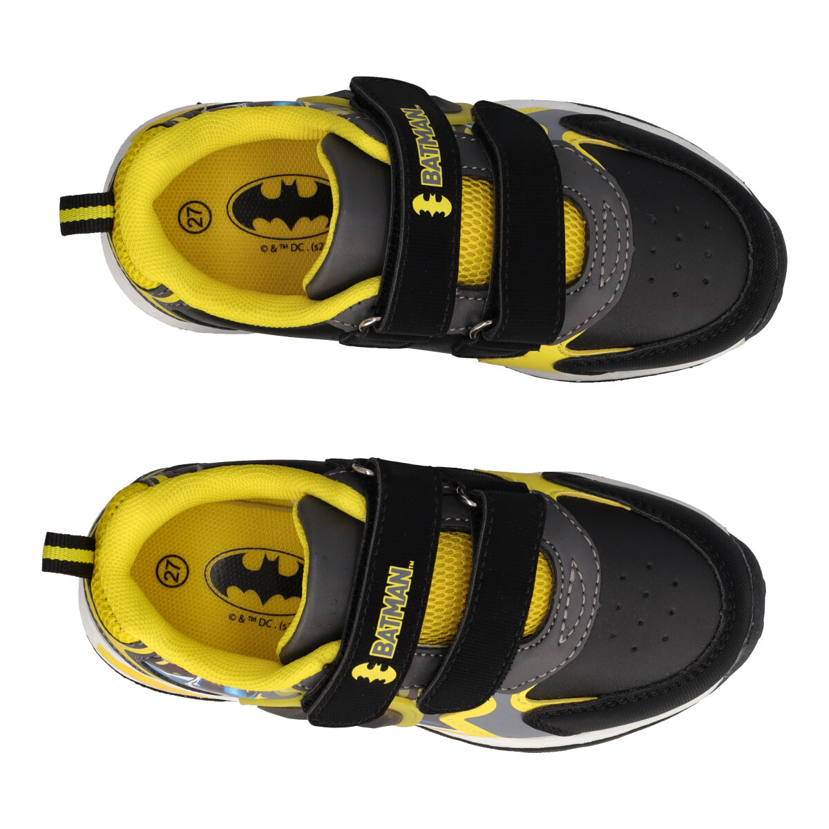 Sneakers Bambino Nere e Gialle Batman con Luci